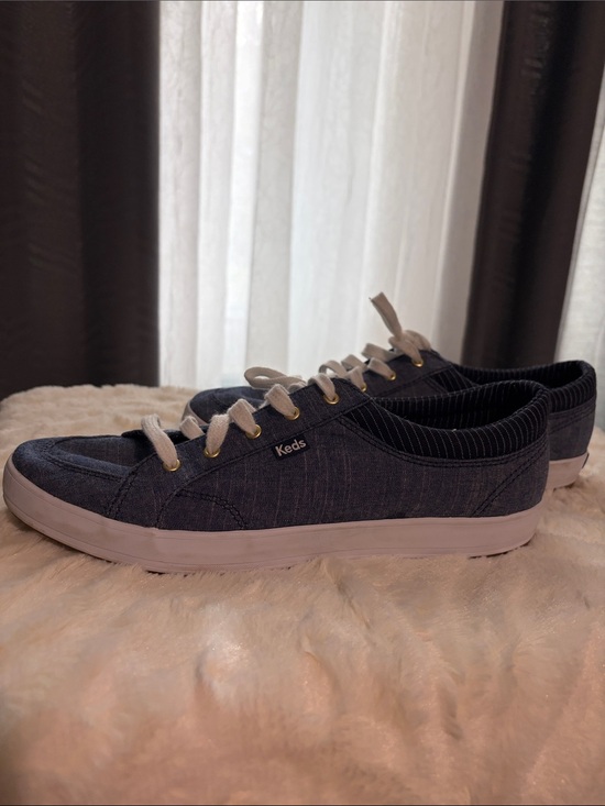 Keds Shoes - Keds Denim Low-Top Sneakers in Dark Blue with White Soles
